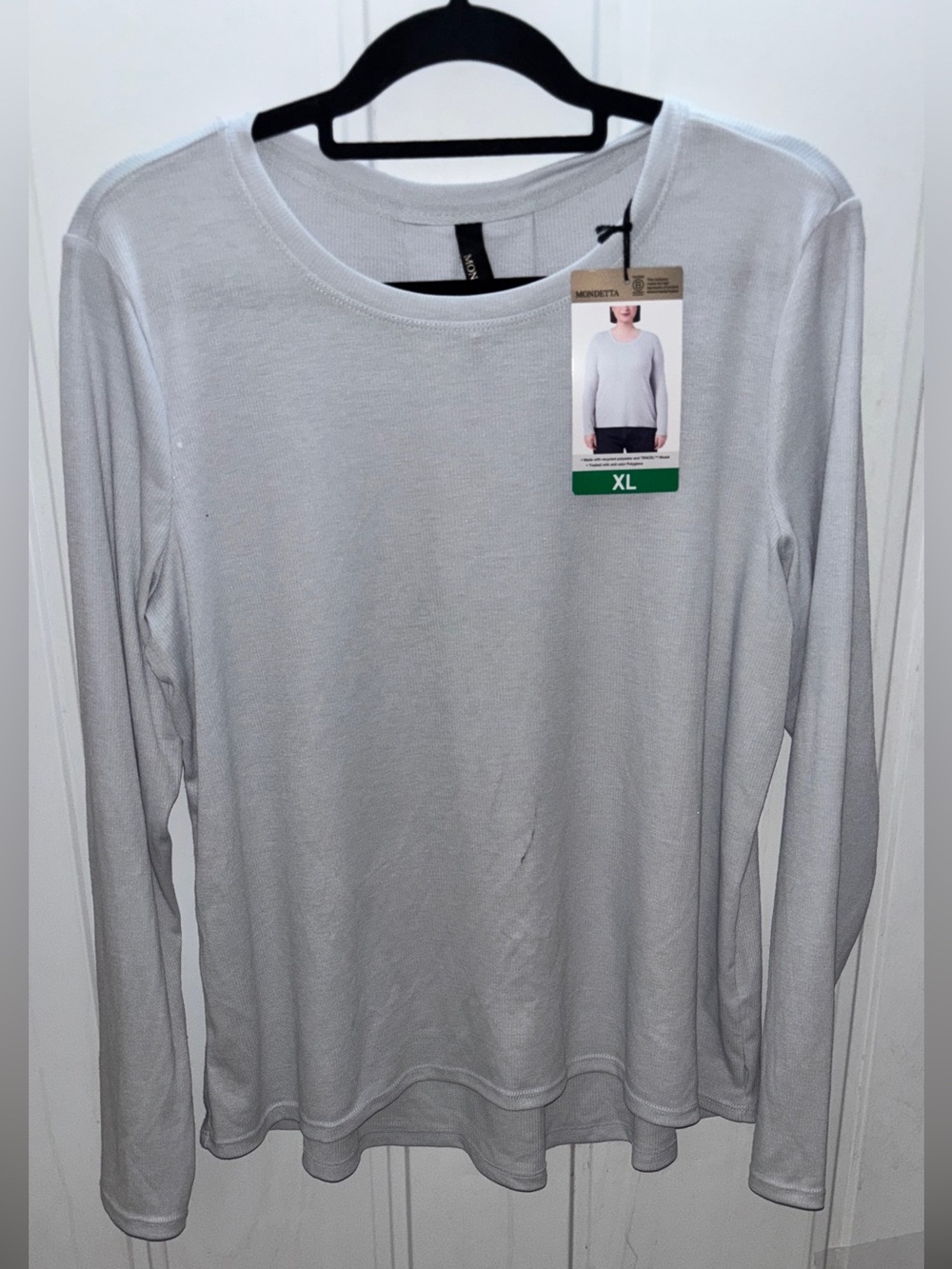 Mondetta XL Women's Long Sleeve Tee in Light Blue/Gray